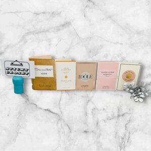 Lot of 5 Oscar de la Renta,Tory Burch,Guerlain,Lancome,Ralph Lauren,Rose-5pc-NEW